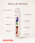 Barra de Selenita con 7 Chakras